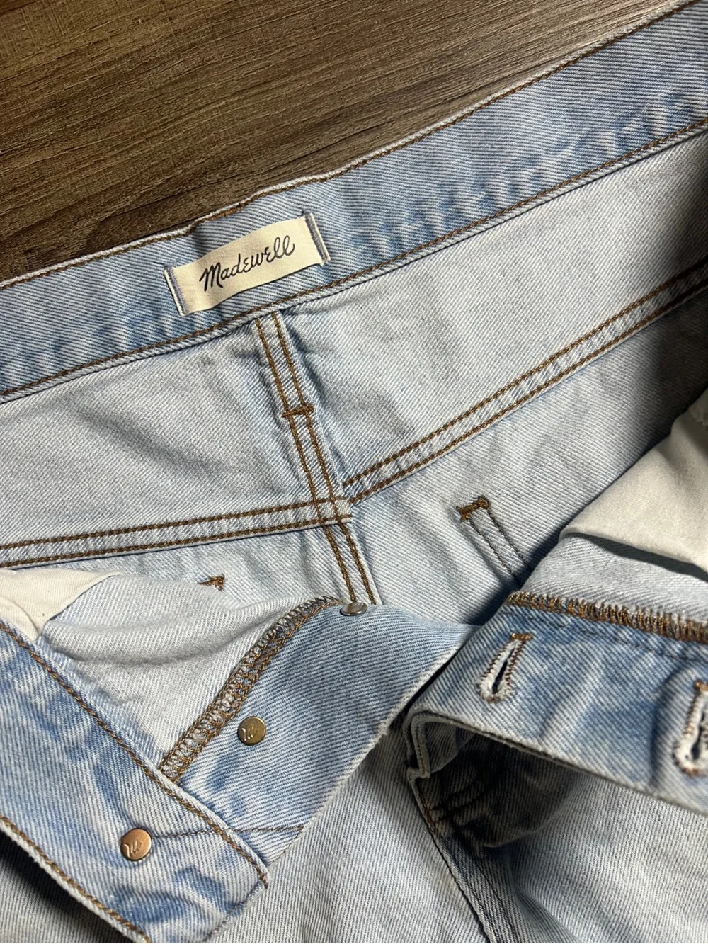 Madewell Relaxed Denim High Rise Distressed Cut Off Jean Shorts
